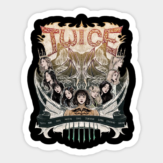 Twice Metal Ver. 2 Sticker by BeeboJam